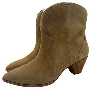 Vince Camuto Womens Boots Salintino Size 8.5 Brown Leather Heeled Western New